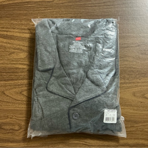 Hanes Men’s Cotton Modal Knit Pajama 2 Piece Set Size 2XL - Picture 5 of 7